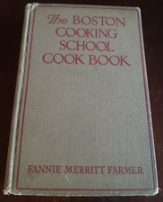 Boston Cooking School Cookbook - Fannie Merritt Farmer - 1937 HC Illustrated