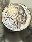* 1916 * SOLID+ GEM Lustrous AU++ BUFFALO NICKEL -  LIGHT RAINBOW COLORS. Toned