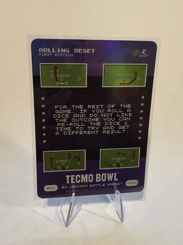 2026 Battle Arena Tecmo Bowl ROLLING RESET 1st Edition Play Card Rare #BPL-1