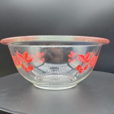 Pyrex Red Cherry Gingham Mixing Bowl 1 L # 322 Vintage 1980's | eBay