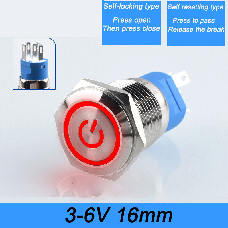 SmartSwitch Interruttore Pulsante ON/OFF Illuminato LED Acciaio 3V/6V - Foto 8