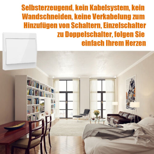 Funkschalter System Funk-Wand-schalter & Funk-Empfänger Wasserdicht batterielos! - Bild 9 von 12