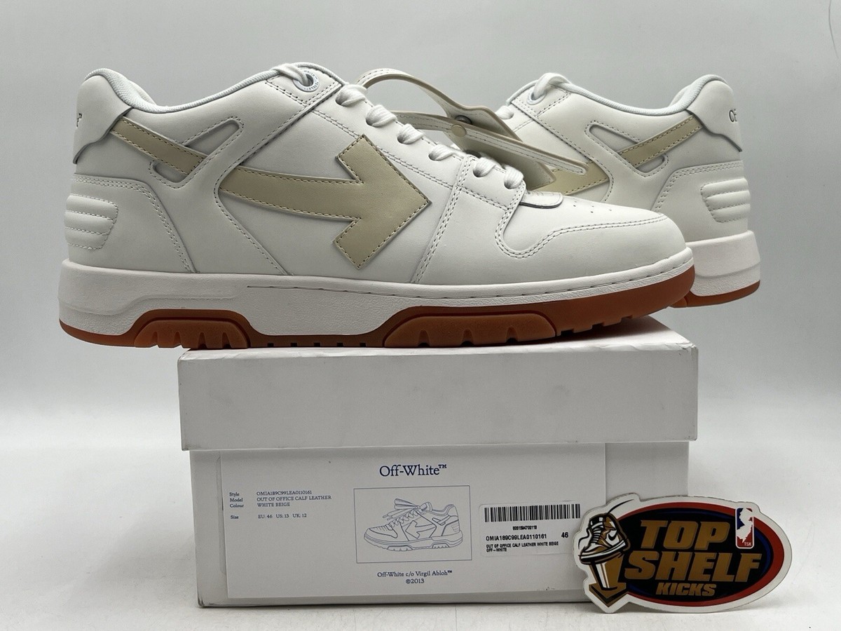 Off White Out Of The Office White Beige 46 Authentic Rare Size 13