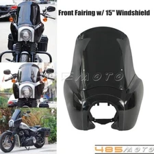 Front Headlight Fairing Windshield For Harley Softail FXST Street Bob FXBB 18-24