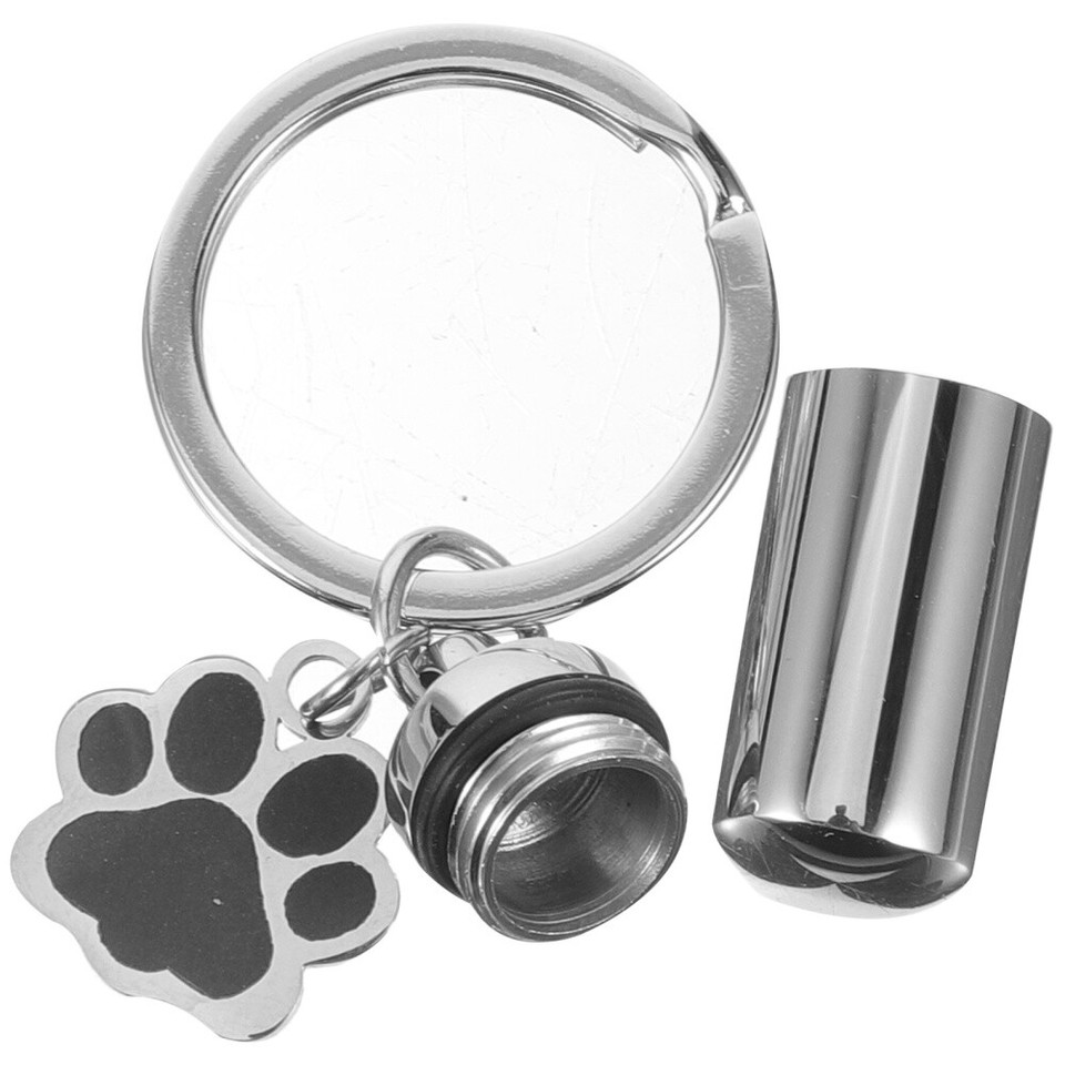 Urn Keychain Titanium Steel Dog Ashes Pet Cremation Keychains eBay