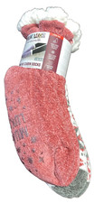 Women's Size L/XL 8-10 MUK LUKS Warm Cabin Socks 2-Pack Non-Skid Bottom.