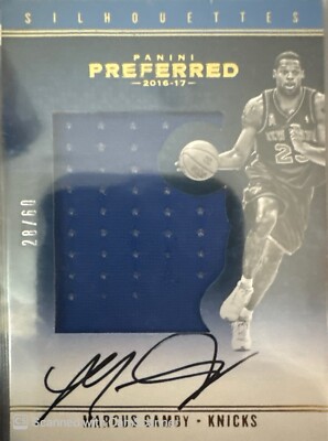 2016-17 Panini Preferred Silhouettes Marcus Camby  #28/60 Auto Game Worn Jersey