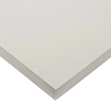 White Marine Board HDPE Polyethylene Plastic Sheet 1/2” - 0.500" Thick Textured