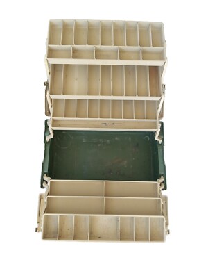 Plano 8606 Tackle Box Sided Trays Accordion Locking Fishing Storage  Vintage