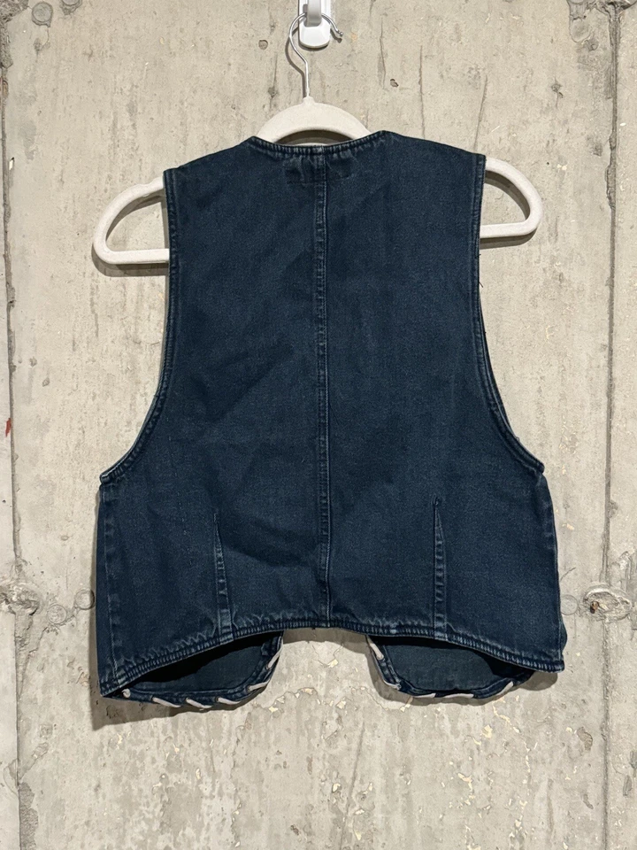 Chaleco de mezclilla con cordones Baccini de colección talla M y falda vaquera larga a juego talla 9/10 Foto 3 de 4