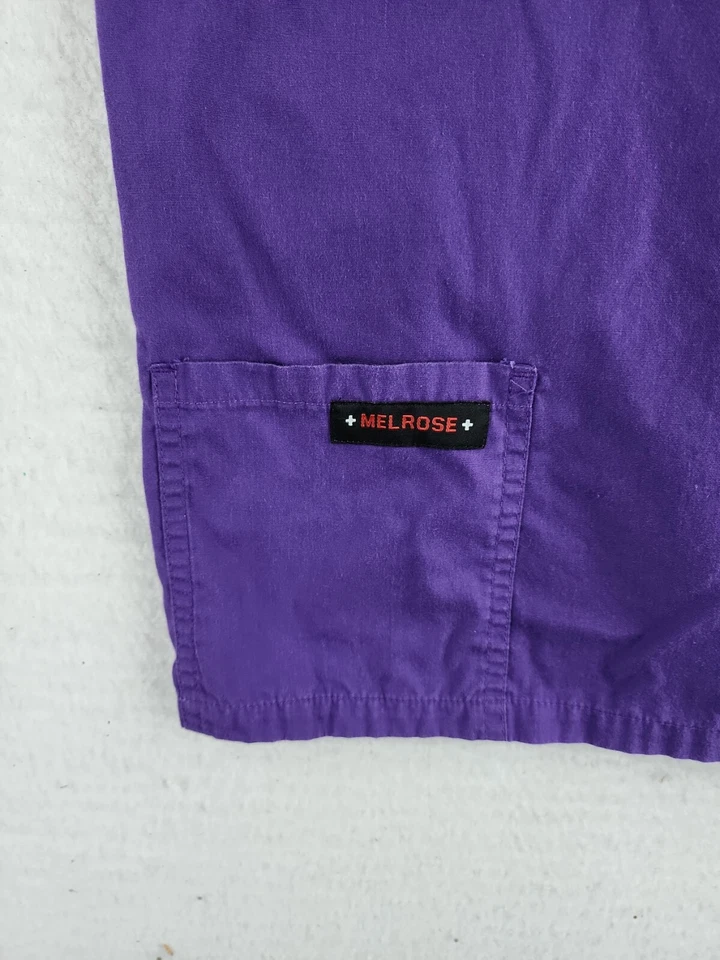 Melrose Purple Medical Dental Scrub Top Womens Medium - Image 4 of 4