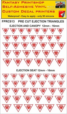 RC Vinyl Sticker Aufkleber Vorgeschnitten Schleudersitz Dreiecke FPRC813