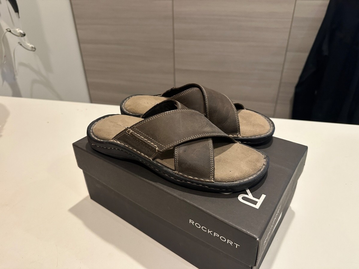 Men’s Rockport Dark Brown Sandals Rockport Darwyn Slide - Men's Sandal - Free Shipping main image 2