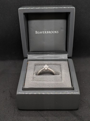Unique Beaverbrooks 4 Stone Diamond Engagement Ring - 18CT White Gold - 0.35 CT - Picture 3 of 24