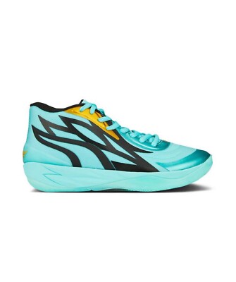 Puma LaMelo MB.02 Honeycomb Aqua Black Basketball Shoes 377590-01 Men's Size 11