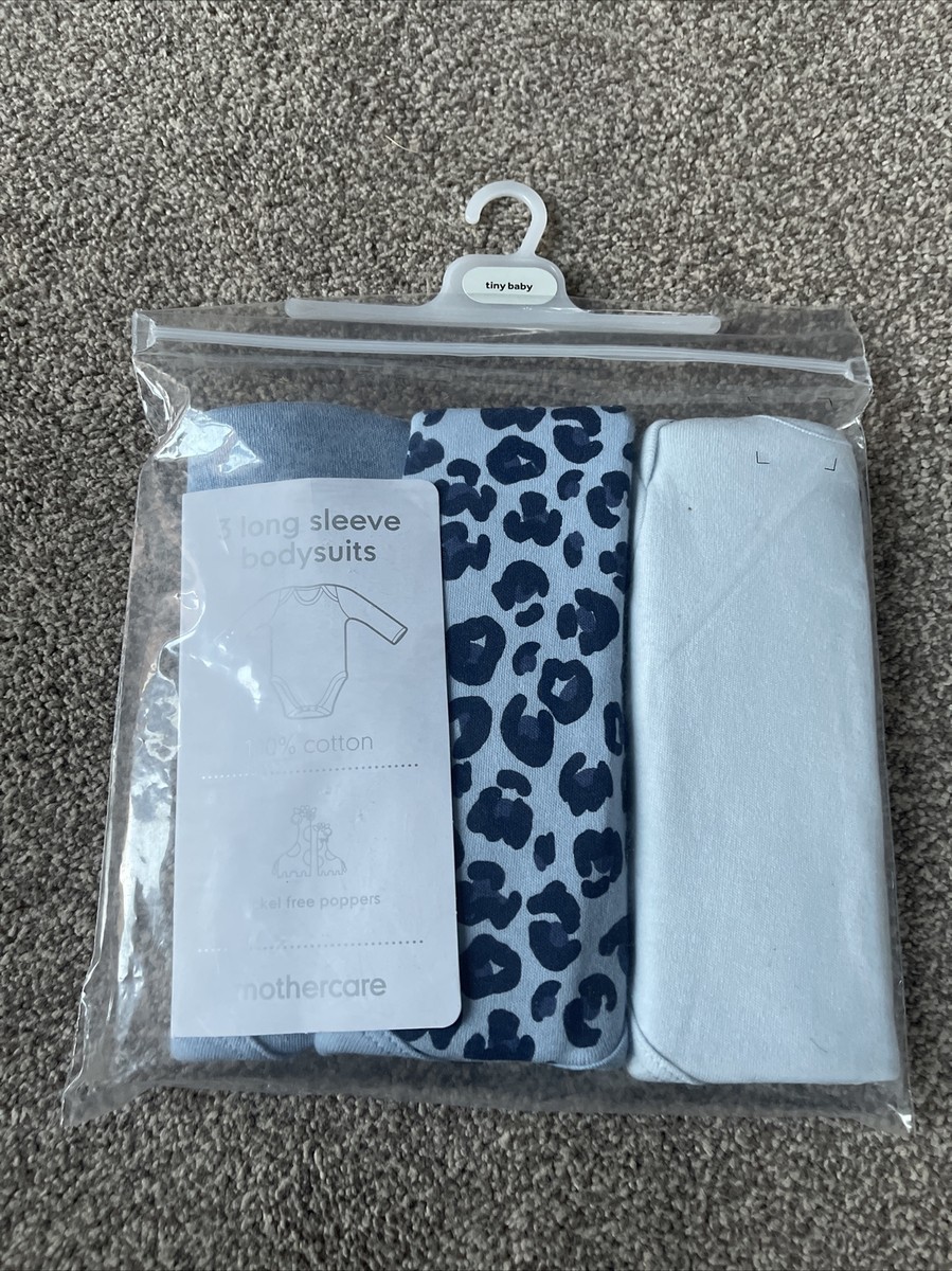 Mothercare Tiny Baby Bodysuit Vests pack blue Premature Lbs