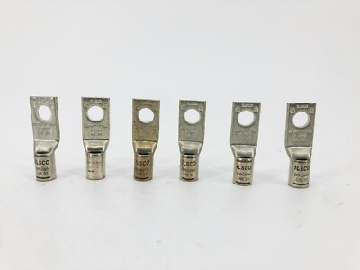 Lot of 6 New Ilsco CSWS-2-516 Compression Lugs 2AWG Brown Die 33