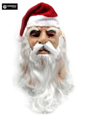 Masque Costume Père Noël Tête Cosplay Santa Nicolas Noël Masque SANTMASK1 - Photo 1/3