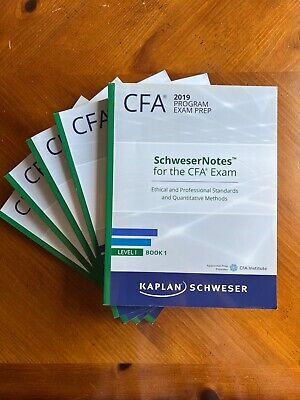 CFA Level 1 Kaplan Schweser Notes 2019 (Full Set) | eBay