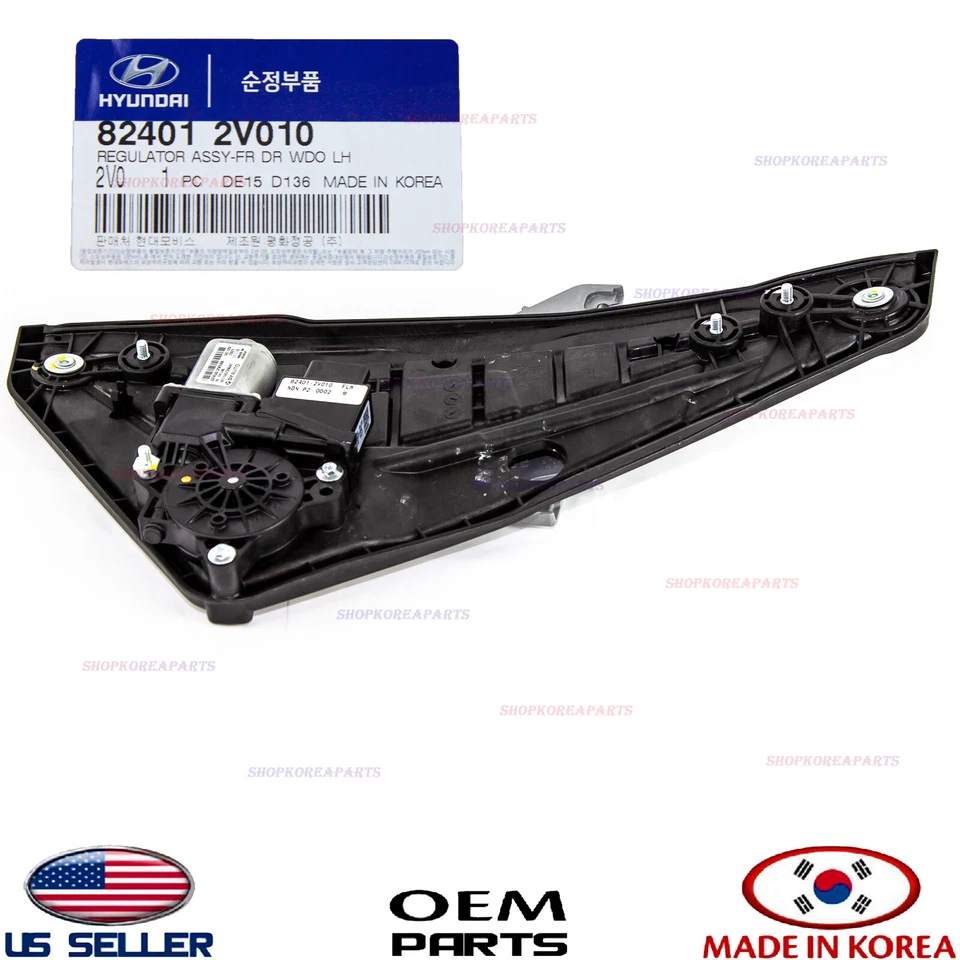 Regulador de ventana eléctrica genuino OEM puerta izquierda lado del conductor 12-17 Hyundai Veloster Foto 2 de 4