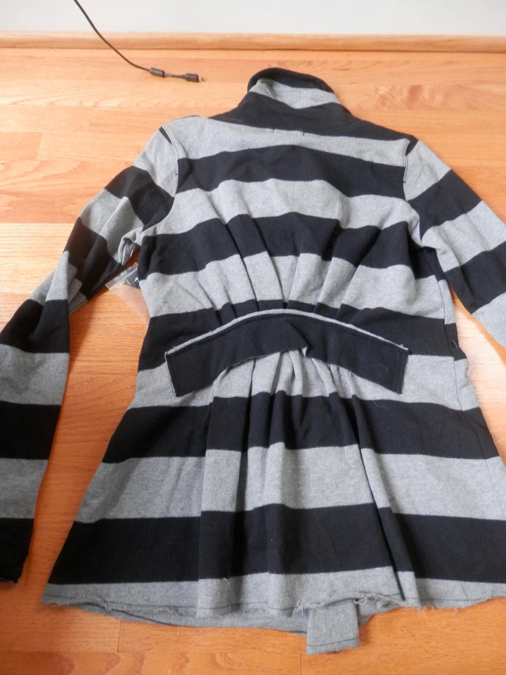 Chaqueta Allen B by Allen Schwartz Ponte Tejida Negra/Gris Nueva con Etiquetas Talla Pequeña Foto 4 de 4