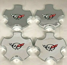 New 2000-2004 Chevrolet Corvette Z06 Wheel Center Cap Chrome Set New 2000-2004 Chevrolet Corvette Z06 Wheel Center Cap Chrome Set
