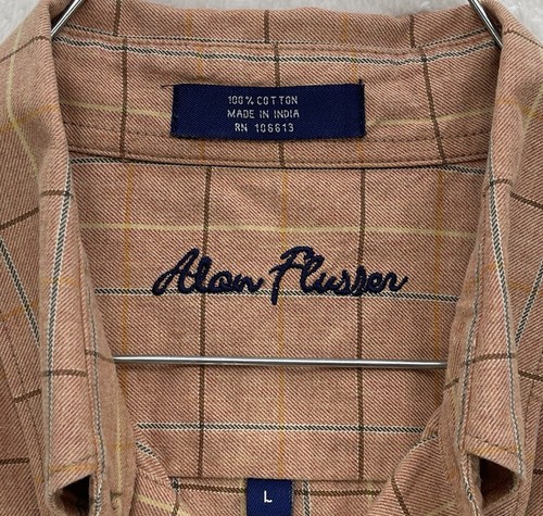 Alan Flusser Men's Size L Multicolor Plaid Long Sleeve Button Up Cotton Shirt - Picture 3 of 8