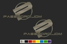 2 Password Jdm Cool Sticker Vinyl Decal Set - Custom Size Color For Carstruck