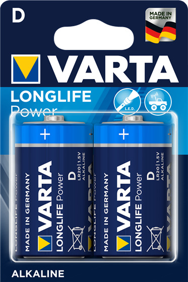Thumbnail - Varta Longlife Power D 1,5v Lr20 Alkaline 2er Blister - Menge Wählbar