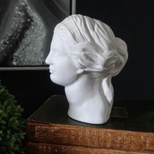 New Roman Lady Head Handmade Small Bust Plaster Ornament Boxed British Made