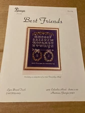 NEW LYNNYN "BEST FRIENDS" SAMPLER Cross Stitch LEAFLET