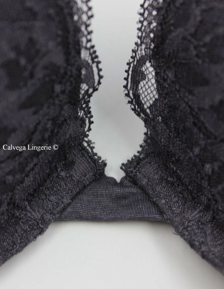 Новый с Ярлыками Calvin Klein QP1445 «В 5ni девять железа» Conrour, пуш-ап, кружевной бюстгальтер, серый, 34C - Изображение 2 из 4
