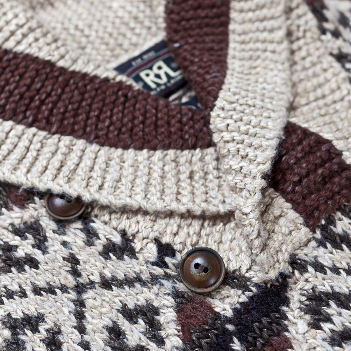 POLO RALPH LAUREN RRL HAND KNIT LINEN WOOL SILK INTARSIA POLO RALPH LAUREN RRL HAND KNIT LINEN WOOL SILK INTARSIA