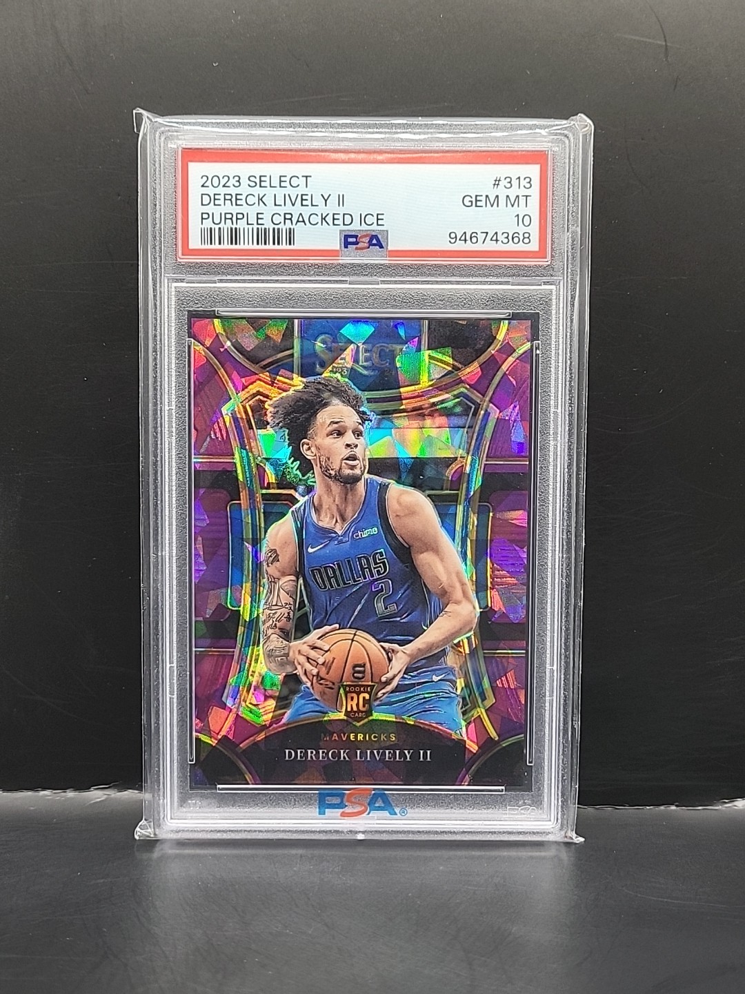 2023-24 Select - #313 Dereck Lively II Mezzanine Purple Ice #d/99 RC PSA 10