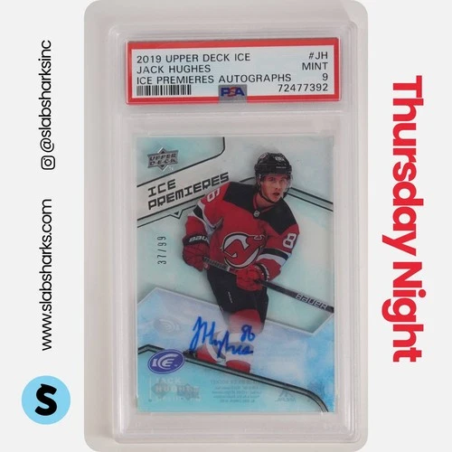 2019 Ultimate Collection Rookie Accents Autographs Jack Hughes RA-JH