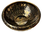 Vtg Stangl Granada Black 22K Gold Hand Painted Mid Century Bowl #3980