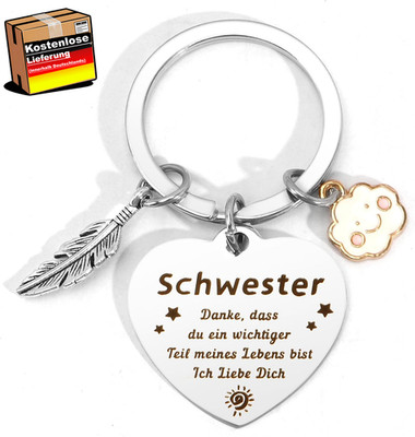 Schwester Schlüsselanhänger Geschenk Geburtstag Weihnachten große Schwester Gesc