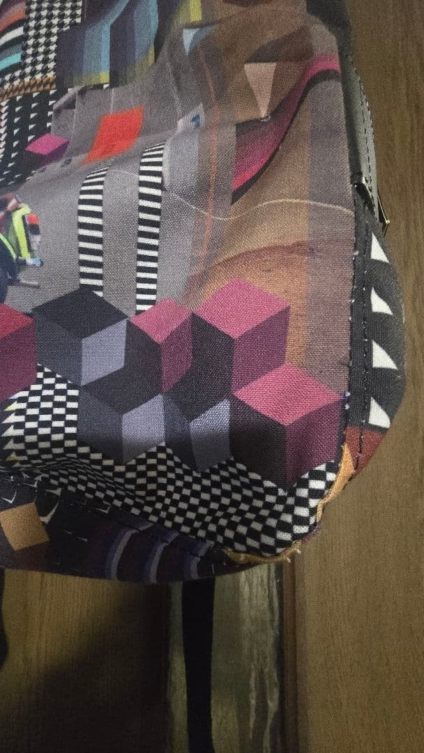 Colorful Geometric Pattern Backpack Backpack - image 2