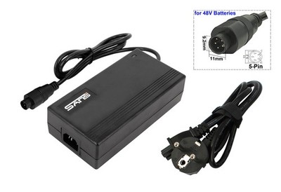 54,6V 2A Ladegerät für 48V Li-ion Akkus, SVD 5-poliger Stecker, Netzteil Adapter