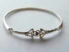 KH-98 Sterling Silver Bangle KIT HEATH Bracelet Mackintosh Rose VTG 6.6cm 7.97g