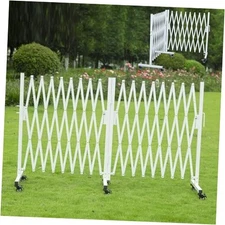 Metal Expandable Barrier, Rotating Design, Mobile Safety A+: White, rotatable