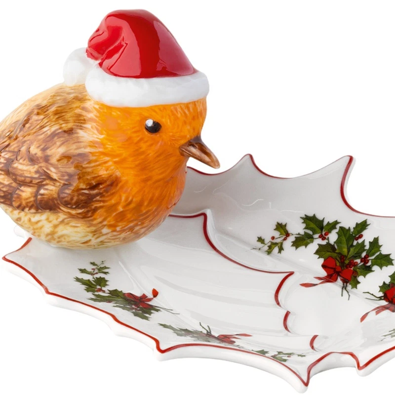 Ciotola Pettirosso Natale Foglia Agrifoglio Villeroy & Boch Toy's Fantasy, fotografia 4 di 9