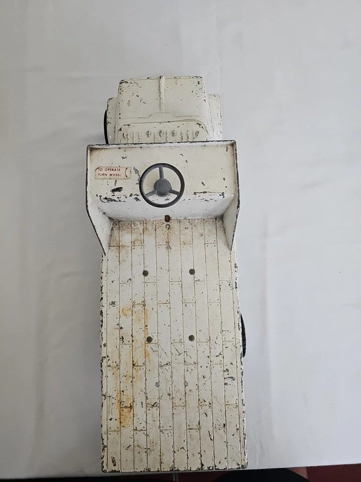 Camión de reparto doble vintage Ertl 17" John Deere plataforma inclinable plataforma plana Foto 2 de 4