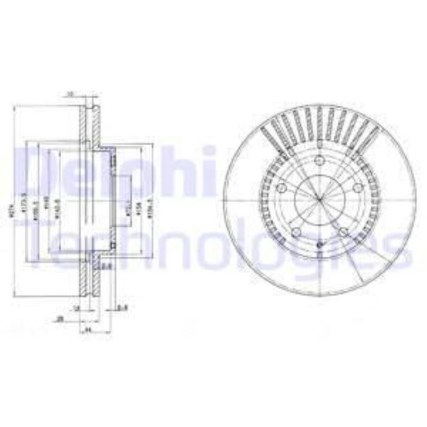 Delphi 2X Bremsscheibe Vorne Ø274 Mm BelüFtet FüR Mazda MPV II LW 2.0 Xedos 9-image