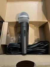 Amazon Basics Dynamic Vocal Microphone Cardioid XLR Black Silver