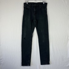 Levi s 510 Men s Jeans 30x32 Skinny Fit Tapered Leg Stretch Distressed Black