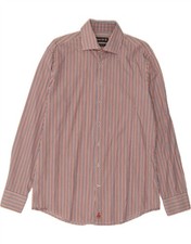 JACQUE BRITT Mens Shirt Size 15 40 Medium Multicoloured Pinstripe BO23