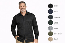 Dickies 574 Men s Long Sleeve Work Shirt Heavy-Duty Button Up
