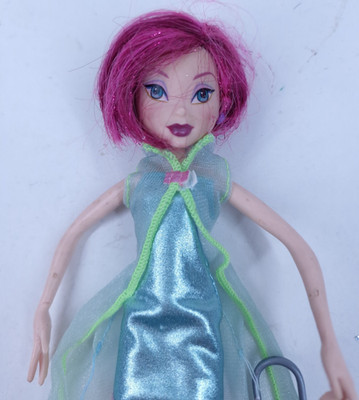 WINX CLUB Tecna Mattel Doll Vintage Puppe Dance Night Outfit Boots Purse