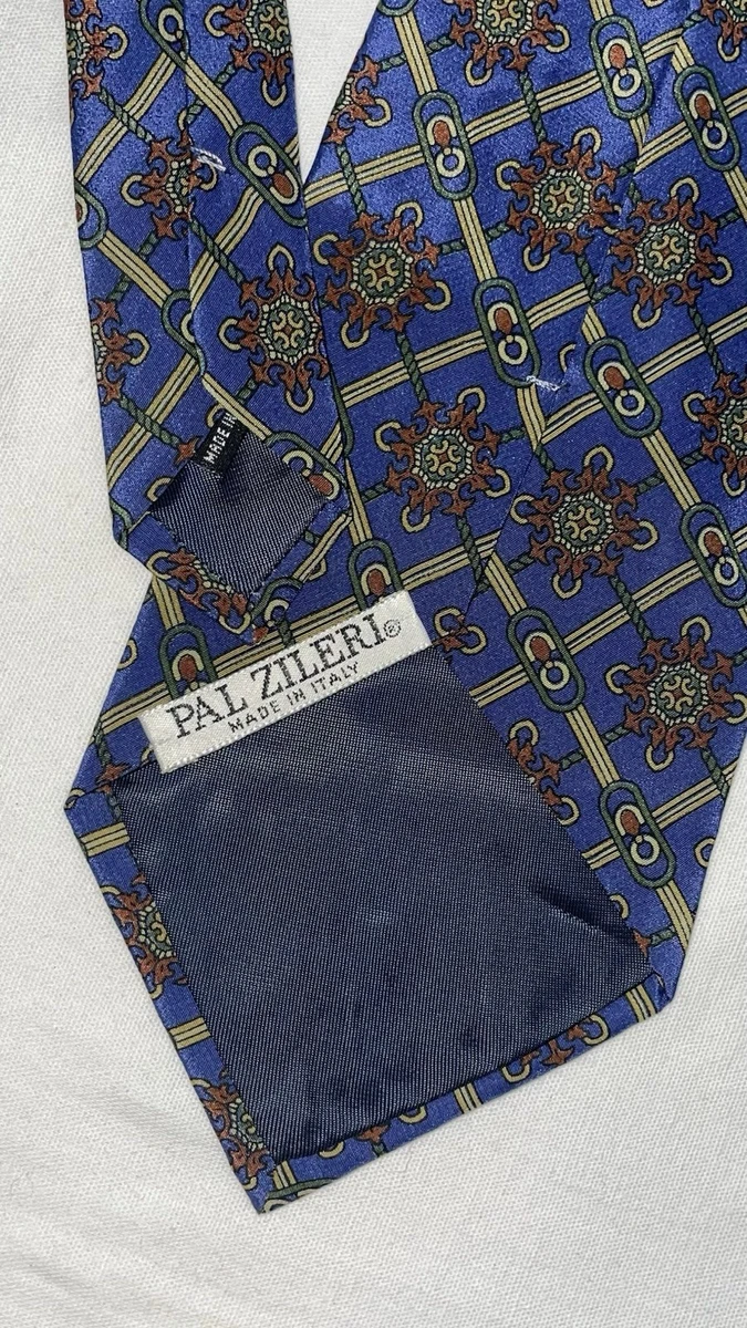 Cravate Vintage Pal Zileri Années 80 - 100% Soie, Largeur Large, Made In Italy - Neuf Avec étiquettes